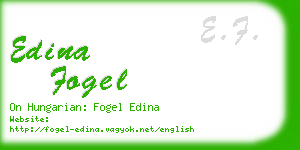 edina fogel business card